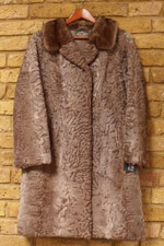 Vintage lamb coat with mink collar