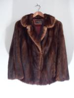 Dark brown mink jacket - Approx size: M - Price: £590 (Ref V455)